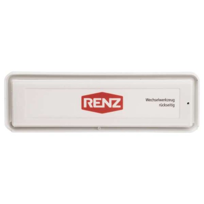 RENZ RSA2 Namensschild ALU mit Gravur mit Montagegehäuse, für Briefkasten  oder Klingelanlage, 90-3-00034